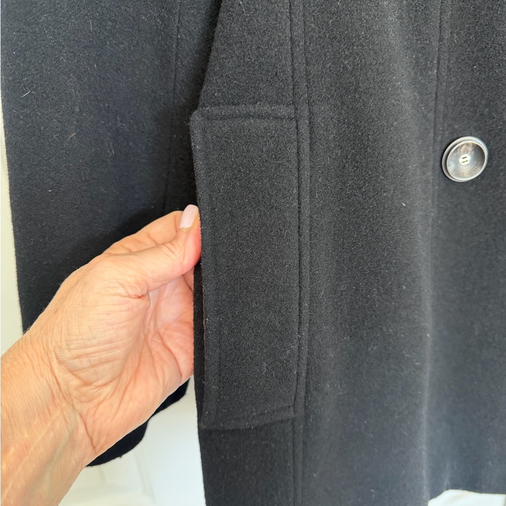 Calvin Klein Women's Black Pea Coat Size 10 - Picture 5 of 8